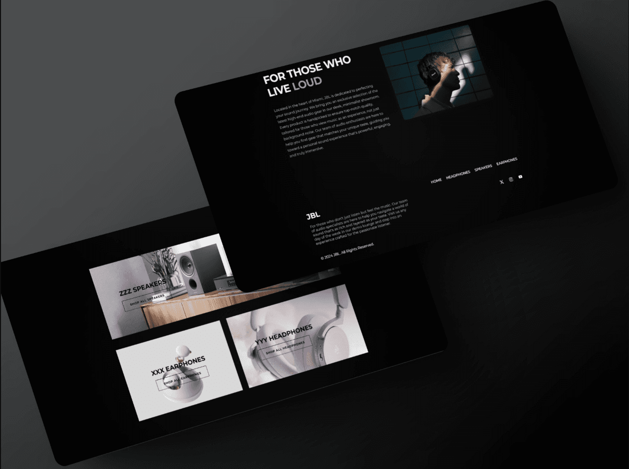 Storefront interface representing a fast, decoupled frontend connected to a WordPress backend